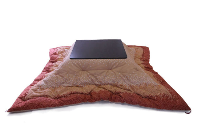 こたつ 掛け布団 正方形 215cm角 桜 オレンジ色