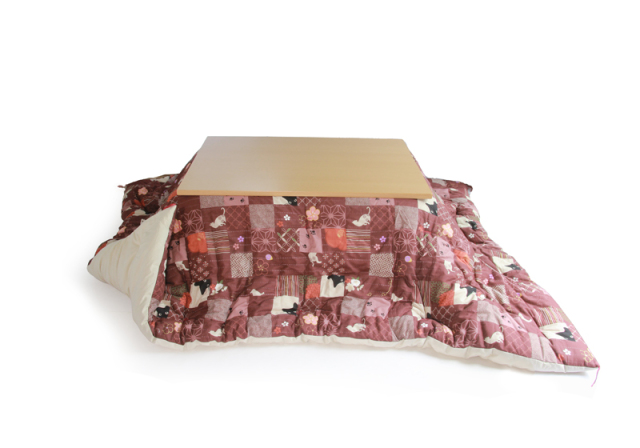 こたつ 掛け布団 猫 赤色 長方形（200×250cm）