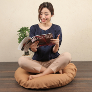 麻100%　丸座布団カバー