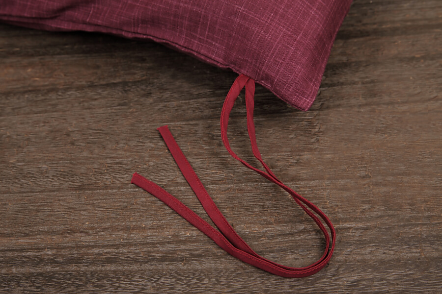 ひも付　小座布団カバー　なごみ　むらさき色