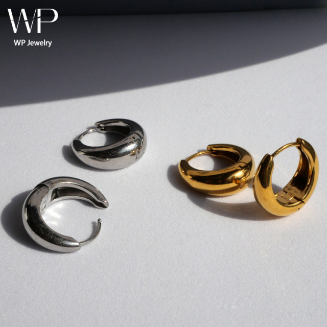 金属アレルギー対応 ステンレスピアス ワイドデザインフープピアス ファーストピアス セカンドピアス スポーツ プール 両耳用 se5048