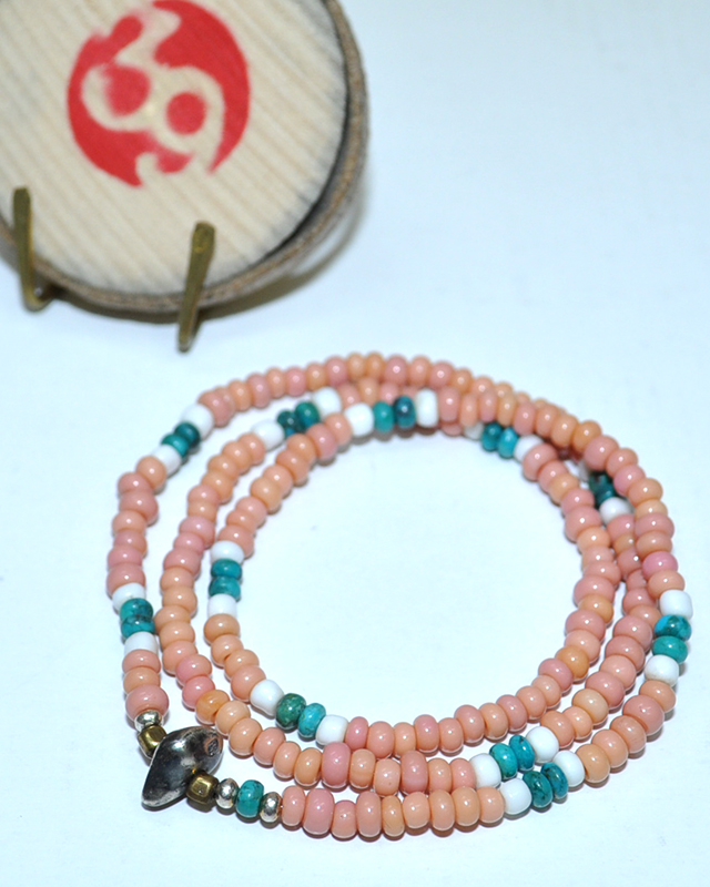 39 (SunKu/サンク) Antique & Turquise Beads Necklace & Bracelet / アンティーク&ターコイズビーズ ネックレス&ブレスレット