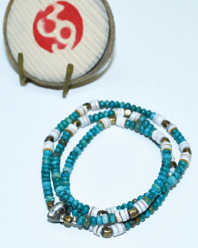 39 (SunKu/サンク) Turquise Beads(bt) Necklace & Bracelet / ターコイズ ネックレス&ブレスレット