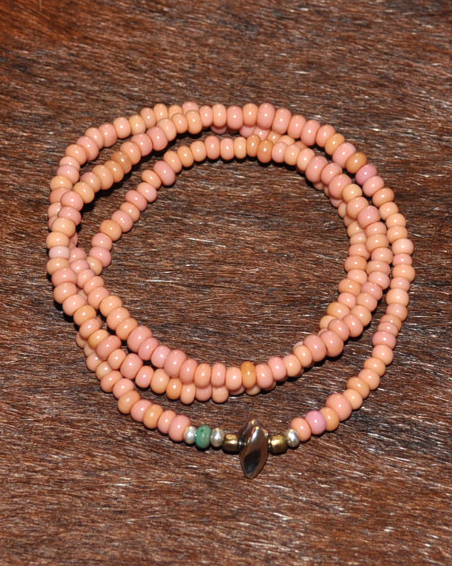 39 [SunKu] サンク White Heart Beads Necklace & Bracelet