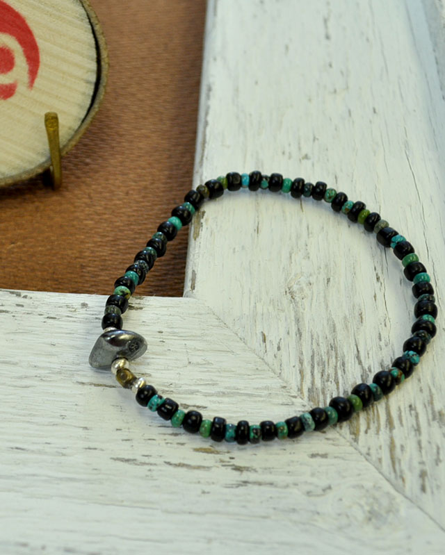 39 (SunKu/サンク) Antique×Turquise Beads Bracelet / アンティーク & ターコイズビーズ ブレスレット