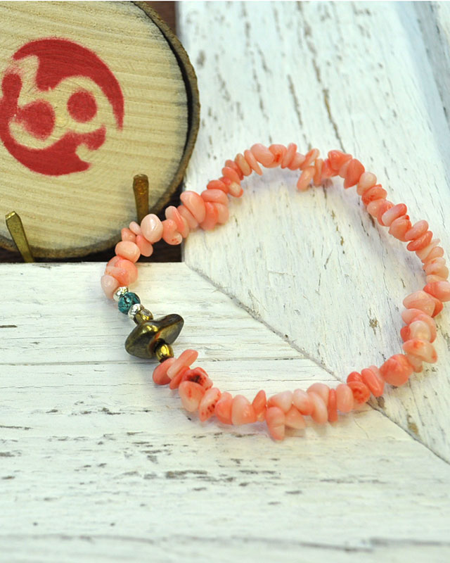 39 (SunKu/サンク) Pink Coral Bracelet / ピンクコーラルブレスレット