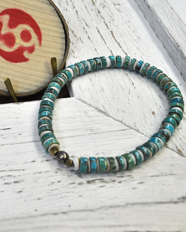 39 (SunKu/サンク) Heish Turquise Bracelet / ヒシターコイズブレスレット