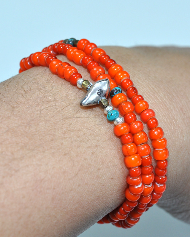 39 [SunKu] サンク White Heart Beads Necklace & Bracelet