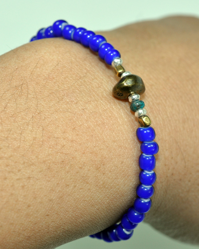 39 [SunKu] サンク White Heart Beads Bracelet