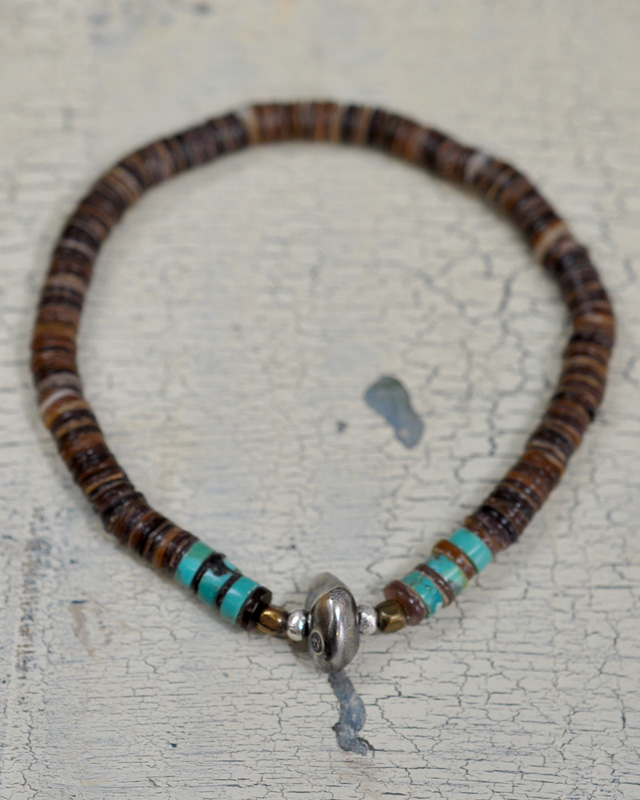 39 (SunKu/サンク)  Brown Shell Beads Bracelet / ブラウンシェルビーズ ブレスレット