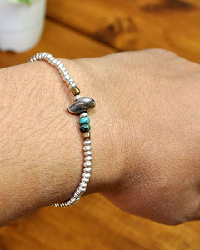 39 (SunKu) サンク Silver Beads Bracelet / シルバービーズブレスレット