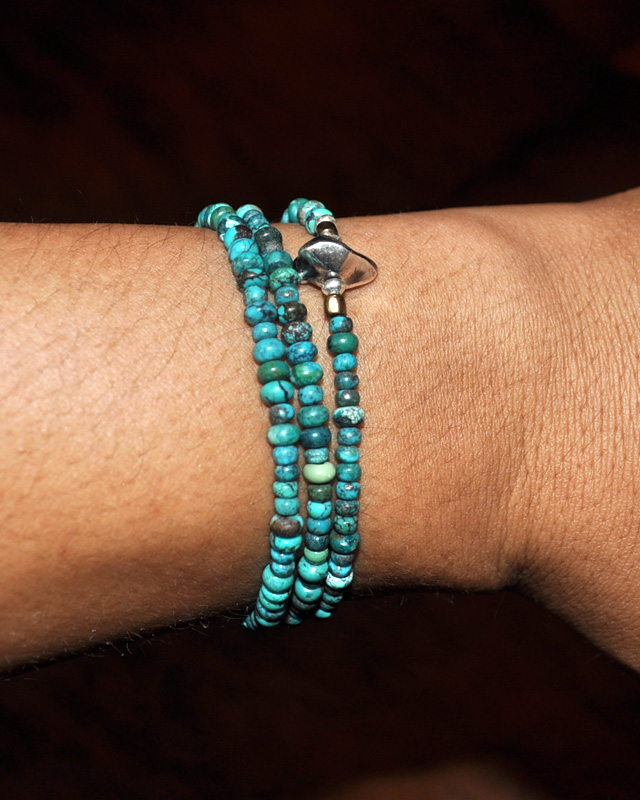 39 [SunKu] サンク Turquise Beads Necklace & Bracelet