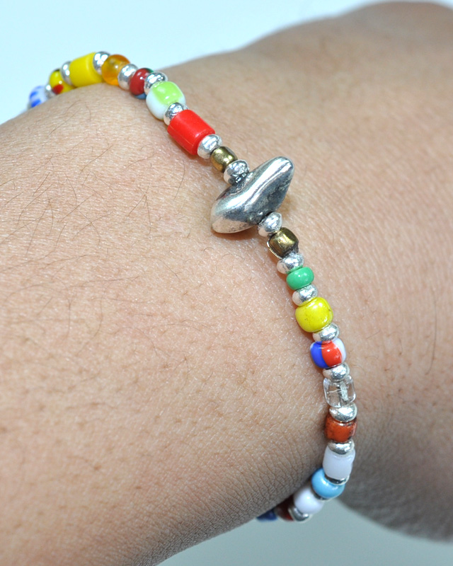 39 (SunKu / サンク) Christmas & Silver Beads Bracelet クリスマス & シルバービーズ ブレスレット