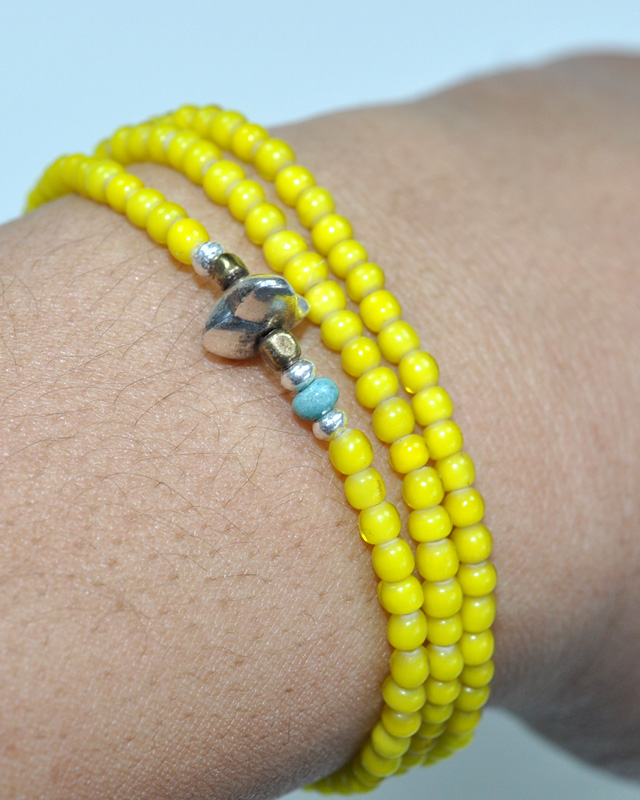 39 [SunKu] サンク White Heart Beads Necklace & Bracelet