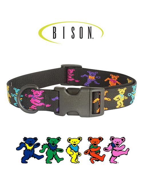 Bison Designs × Grateful Dead "Dancing Bears Dog Collar-For Dogs"