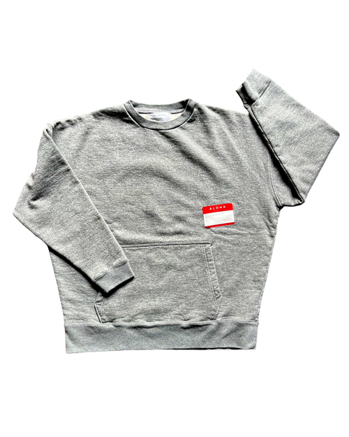 Cloveru (クローバル) Wide Crew Sweat "NAME CARD"