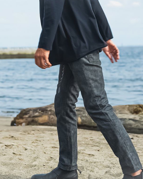 LIFE IS ....（ライフイズ) DENIM PANTS "LOTUS" BLACK DENIM