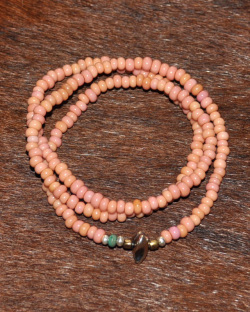 39 [SunKu] サンク White Heart Beads Necklace & Bracelet