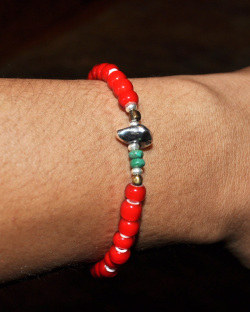 39 [SunKu] サンク White Heart Beads Bracelet