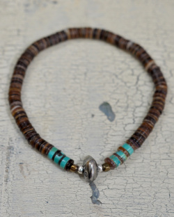 39 (SunKu/サンク)  Brown Shell Beads Bracelet / ブラウンシェルビーズ ブレスレット