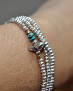 39 [SunKu] サンク Turquise Beads Necklace & Bracelet