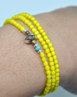 39 [SunKu] サンク White Heart Beads Necklace & Bracelet