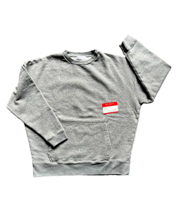 Cloveru (クローバル) Wide Crew Sweat "NAME CARD"