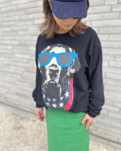 【ネコポス可】STAY GOLDOG (スティゴールドッグ) BLACK LAB GLASSES L/S TEE