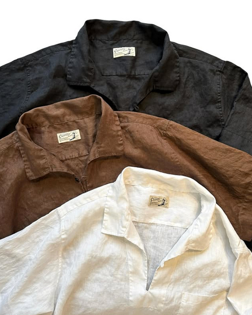 Cloveru (クローバル) COMFORT LINEN SKIPPER SHIRTS