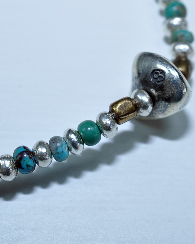 39 (SunKu / サンク) Turquise & Silver Beads Bracelet / ターコイズ