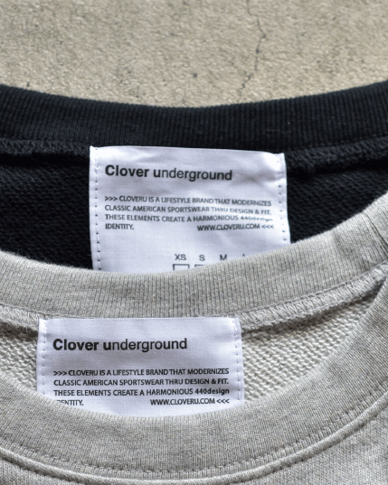 Cloveru (クローバル) MUJI 25 半端丈 CREW SWEAT
