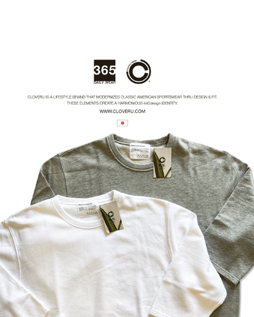 Cloveru (クローバル) MUJI 25 半端丈 CREW SWEAT