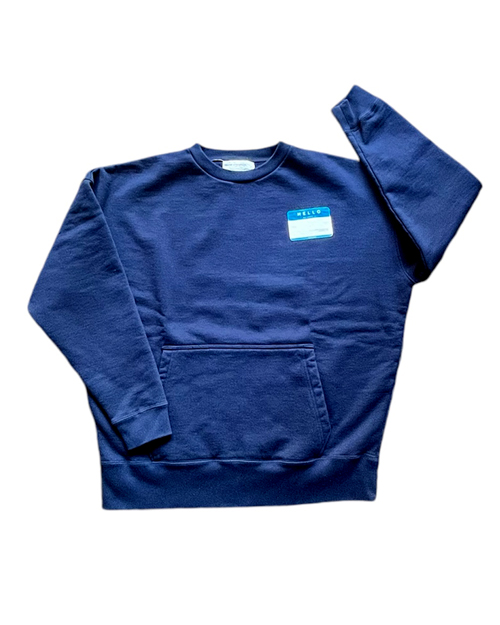 Cloveru Wide Sweat HELLO navy Lサイズ メンズ Cloveru Wide Sweat HELLO navy Lサイズ