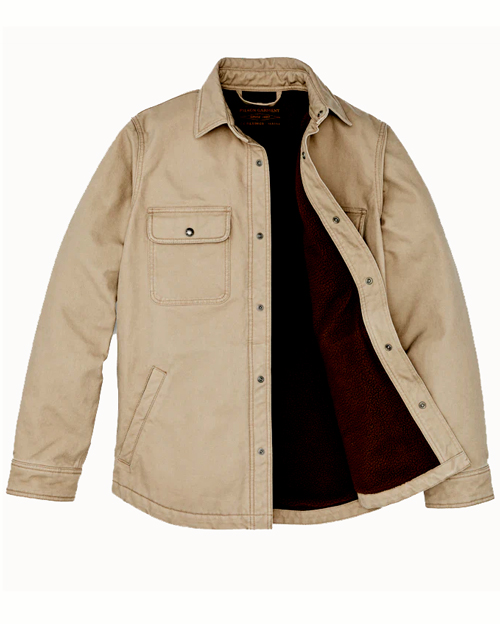 Filson Fleece Lined Jac Shirts 美品ファイブブラザー ライナー軽量 薄地 中綿 ジャケット ファスナー牛皮M