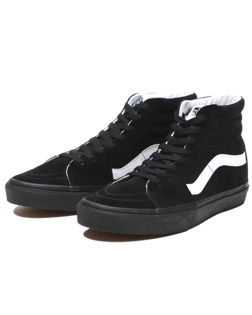 VANS (バンズ) SK8-HI (PIG SUEDE) BLACK/BLACK