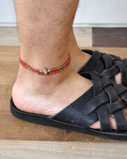 39 (SunKu/サンク) White Heart &Turquise Beads Anklet & Necklace / アンクレット&ネックレス