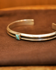 39 (SunKu/サンク)  W Triangle Bangle(S) 925 w TURQUISE/ ダブルトライアングルバングル シルバー ターコイズ