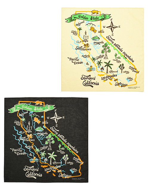 STANDARD CALIFORNIA(スタンダードカリフォルニア) SD Cal Map Bandana