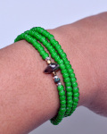 39 [SunKu] サンク White Heart Beads Necklace & Bracelet