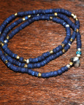 39 [SunKu] サンク Natural Indigo Dye Beads Necklace & Bracelet