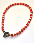 39 (SunKu / サンク) White Heart & Silver Beads Bracelet / ホワイトハート & シルバービーズ ブレスレット