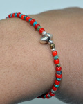 39 [SunKu] サンク White Heart & Turquise　Beads  Bracelet