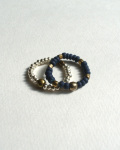 39 [SunKu] サンク Natural Indigo Dye & Silver Beads Ring