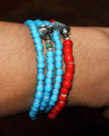 39 [SunKu] サンク White Heart Beads Necklace & Bracelet