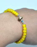 39 [SunKu] サンク White Heart Beads Bracelet