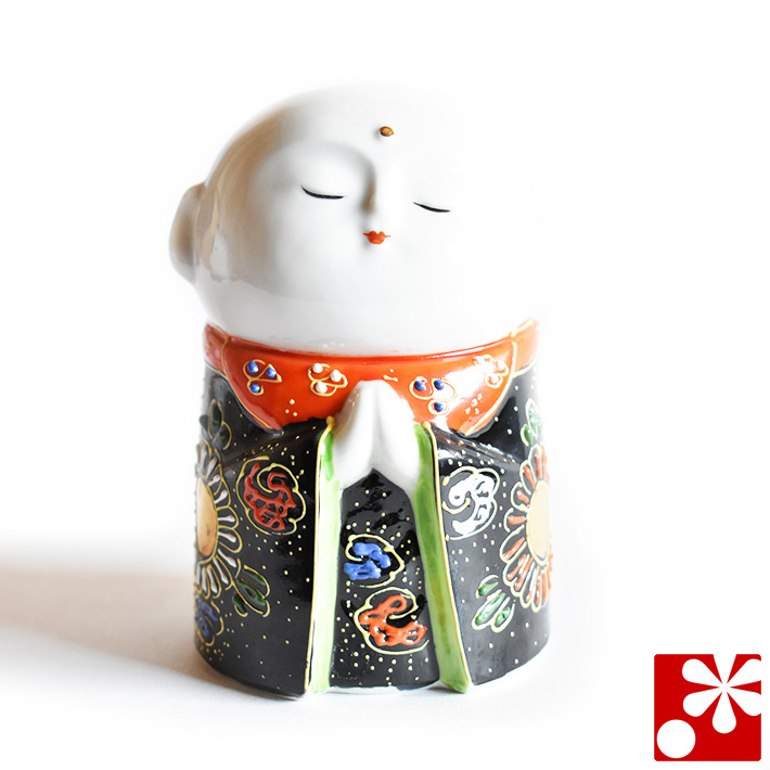 九谷焼 守苦福 お地蔵様 黒盛（高さ10cm）（kome-27）
