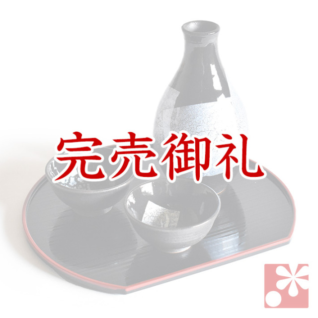九谷焼 晩酌セット 銀彩 お盆付【アウトレット】（6-1186）