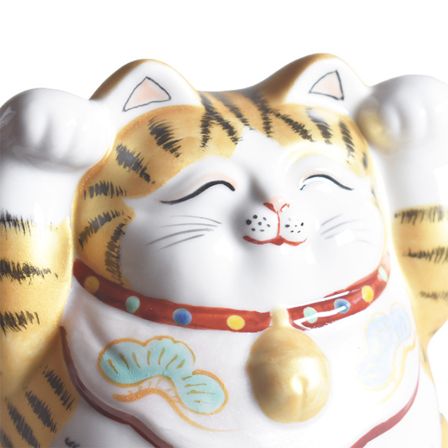九谷焼 両手招き猫 金彩【アウトレット】 九谷焼専門店 和座本舗