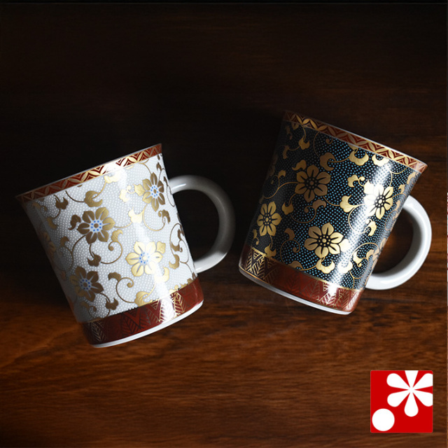 九谷焼 ペア マグカップ コンビ鉄仙【アウトレット】