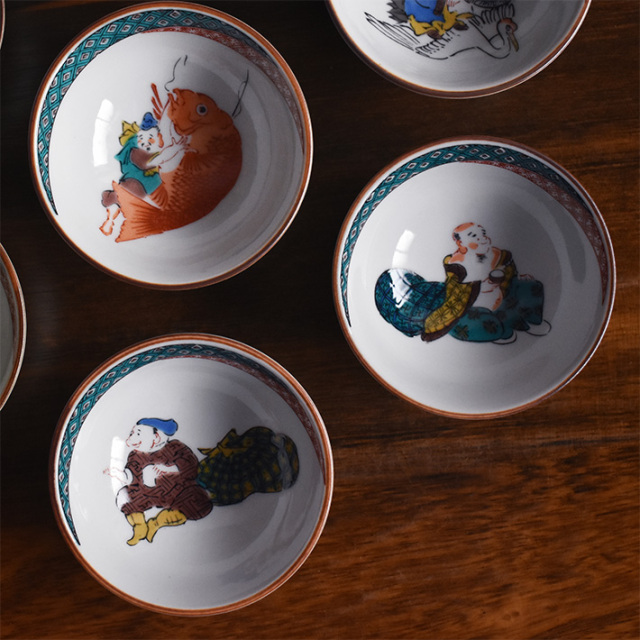 九谷焼 盃セット 七福神【アウトレット】 九谷焼専門店 和座本舗